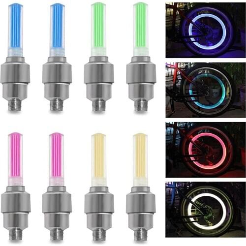 Bicycle Valve Cap Lights LED Flash Tyre Wheel Light for Car Bike Motorcycle NOT Include Batteries