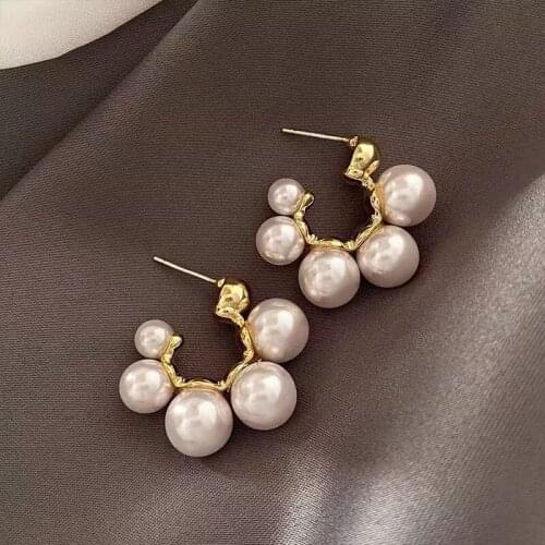 Baroque Pearls Dangle Earrings Personalized Elegant French Style Pearl Earrings For Women Girls Fashion Earring Jewelry Gifts