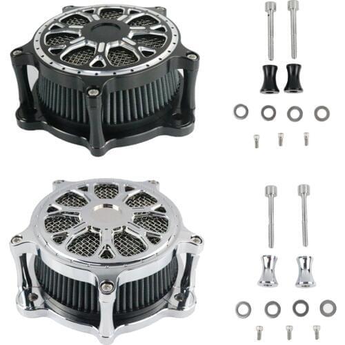Motorcycle Motorbike Air Cleaner Intake Filter Kit for Harley Softail 1999-2015 CV Carb Touring 1999-2001 Dyna 1999-2015