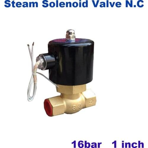 High temperature 180C 2 way water steam solenoid valve for hot water 1 inch Orifice 22mm US-25 PTFE normal close brass valve