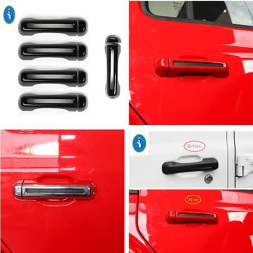 Yimaautotrims Auto Accessory Rear Tailgate Door & Door Doorknob Handle Cover Fit For Jeep Wrangler JL 4 Door Model 2018 - 2020