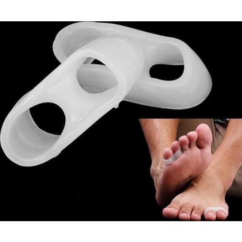 1pair Silicone Gel Toe Separator Toe Finger Separator Feet Care Braces Supports Tools Pinky Guard Foot Hallux Valgus