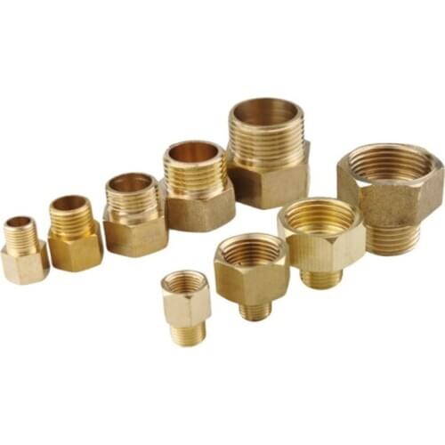 1pcs Copper M/F 1/8",1/4",3/8",1/2" 3/4" BSP Male to Female Threaded Brass Coupler Adapter Brass Pipe Fitting