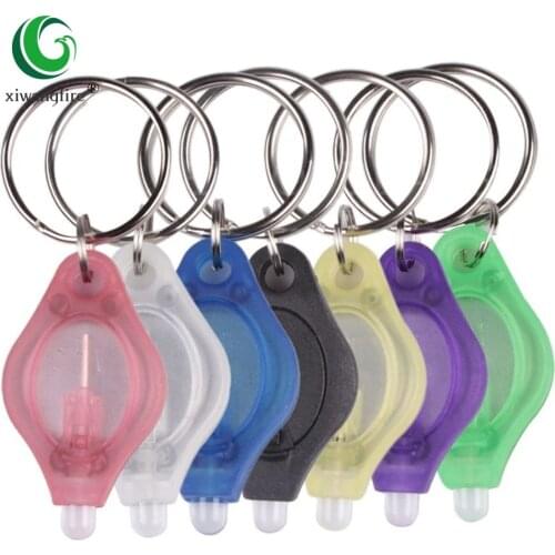 10pcs / Mini Keychain Squeezer Light Lamp Micro LED Flashlight Keychain Torch Outdoor Camping Emergency Keychain Light Plastic