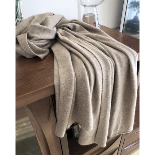 100% Cashmere Scarf Women Winter Warm Thick Fashion Knitted Scarf Men Stoles Unisex Luxury Shawl Wrap For Ladies 55*200cm 140g