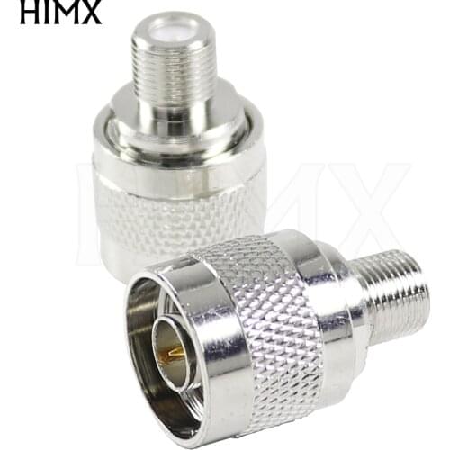 2pcs RF Connector N Male Plug Male Pin to F Female Jack Adapter