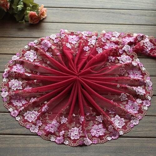 2yards/lot 24cm wide Embroidered Tulle Lace trim mesh Lace Ribbon~French Lace Fabric