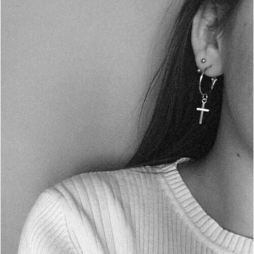 2020 fashion jewelry cross earrings brincos para as mulheres piedras para bisuteria ring small hoop earrings butterfly earring