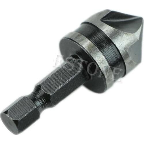 3pc 12mm 16mm 19mm Countersink Bore Set 1/4" Hex Shank Wood Plastic Chamfer Bit
