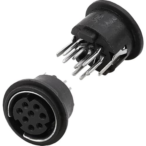 30/50/100 Pcs Mini 8 Pin PS2 Jacks DIN Female Socket Connector 8 Poles DIN Jack PS2 Mini Circular DIN S Terminal PCB Chassis