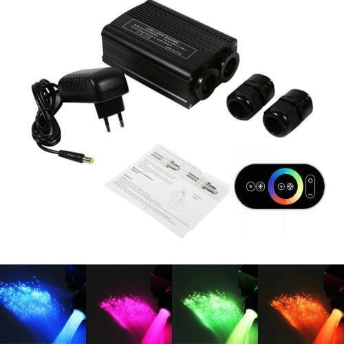 32W RGB LED Fiber Optic Engine Driver double head Ceiling star Light Engine Driver Generator 2 output+RF touch Remote controller