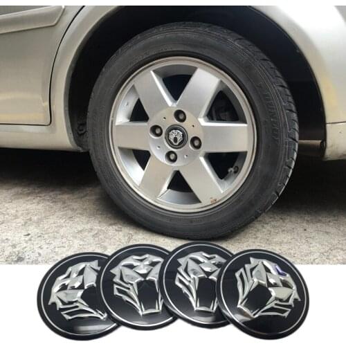 4PCS 56MM Car Wheel Hub Center Cap Funny Car Sticker Aluminium Lion Howling Auto Emblem Styling Accessory Car DIY Decor