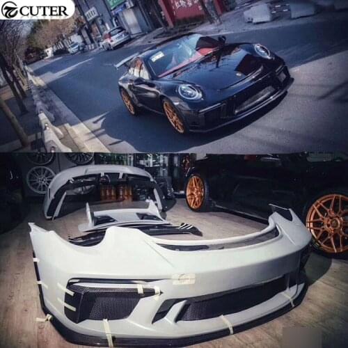 991.2 GT3 Style Car body kit front bumper rear bumper side skirts rear spoiler for Porsche 911 Carrera 991.2 GT3 body kit 16-18