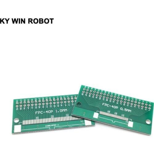 Free Shipping 10 PCS/LOT Double Side 0.5mm 1mm FFC FPC 40P 40 Pin to 2.54mm DIP Moudle PCB Board Adapter Socket Plate