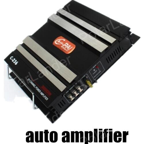 Free shipping speacially for all cars 2 way output 12V 300W car amplifier auto audio stereo with strong bass function