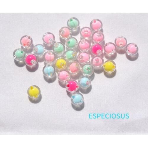 DIY Jewelry Making Accessories Round Shaped Acrylic Beads Multi Color 8MM Spacer Bead in Beads Bracelet Making Department 100pcs