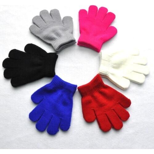 3-7 Years Kids Knitted Gloves Baby Girls Baby Boys Winter Warm Gloves Dropshipping KF195