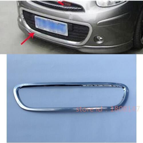 For Nissan March 2011-2017 Car Car Body Cover ABS Chrome Racing Engine Trim Front Up Grid Grill Grille Frame Lamp Outlet Vent