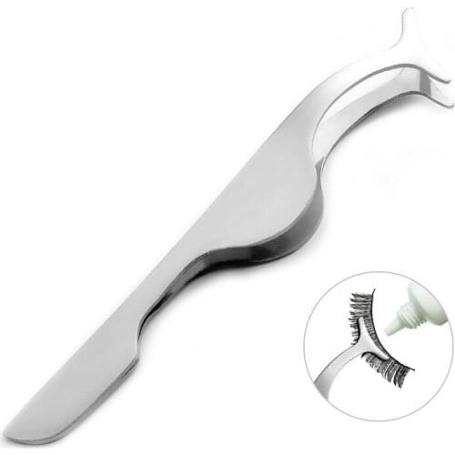 False Eyelash Tweezers Fake Eye Lash Applicator Eyelash Extension Curler Nipper Auxiliary Clip Clamp Makeup Forceps