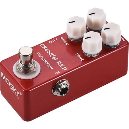 MOSKY CRUNCH RED Distortion Fuzz Pedal Reverb Effector Electric Guitar Multi-effects Support for Guitar Kit Loop Box Synthesizer