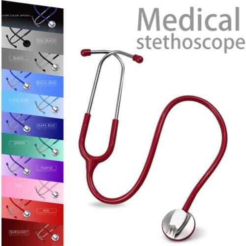 Classic Single Head Medical Cardiology Doctor Professional Heart Cute Estetoscopio Nurse Student Stethoscope with Name Tag