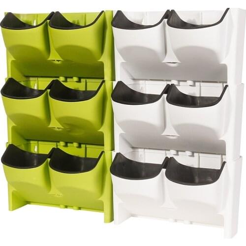 Creative Flower Pot Stackable Wall Planter Garden Flower Pots Wall Hanging Vertical Succulents Plant Pot Bonsai Pot Home Decor