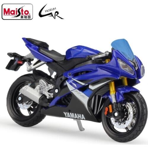 Maisto 1:18 YAMAHA YZF-R6 Blue/white Metal Diecast Scale Model Motorcycle Kit Display Collections Gift Toy