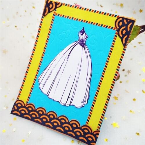 Metal Vintage wedding dress paper die cutting dies for Scrapbooking/DIY Easter wedding Halloween Easter card