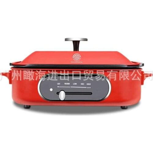 110V Multifunctional Ceramic Cooking Pot Shabu Hot Pot and Grill Electric Multi Cooking Pot