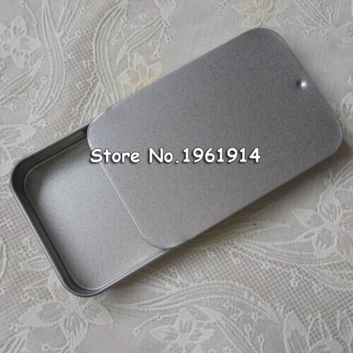 Lot of 20pcs 0.5oz Sliding Rectangular Tins Body Salve Lip Balm Box 15ml~17ml Jar Cosmetic Container Candy Gift Pots Slide Top