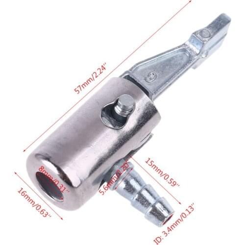 652F 1/4" Lock On Air Chuck Car Tire Inflator for Air Compressor with Barb Connector