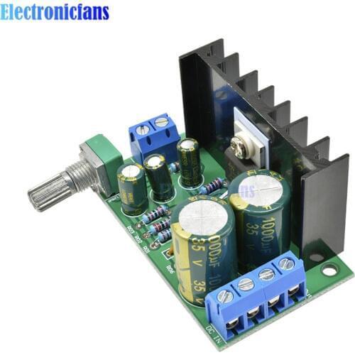 Amplifier Board TDA2050 One Channel Audio USB Power Supply Potentiometer Amplifier Board Module DC/AC 12-24V 5W-120W 1-Channel