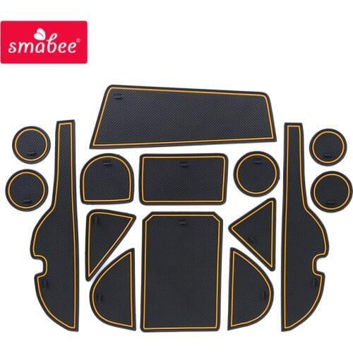 Smabee Gate slot pad For TOYOTA RAV4 2013-2018 Interior Door Pad/Cup Non-slip mats 15pcs