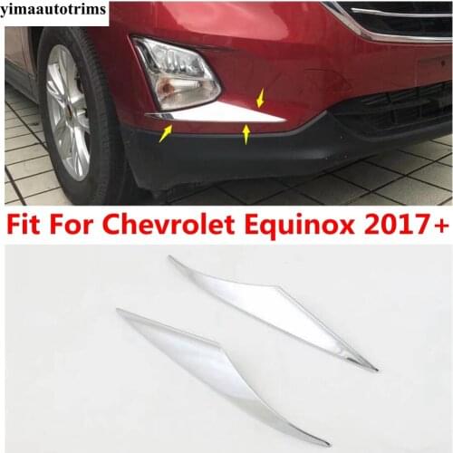 ABS Chrome Accessories For Chevrolet Equinox 2017 2018 2019 2020 Front Bumper Fog Lights Lamps Eyelid Cover Trim Exterior Kit