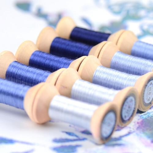 20m light Blue Suzhou Embroidery DIY Common Color Silk Line Branch Manual Spiraea Embroidery thread