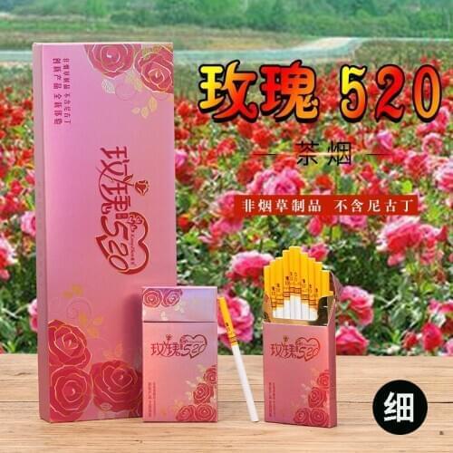 520 ROSE Tea Smoke,a Non Genuine Cigarette, tobacco Monopoly Cigarette ,for Good Men And Women ,fine Authentic Package