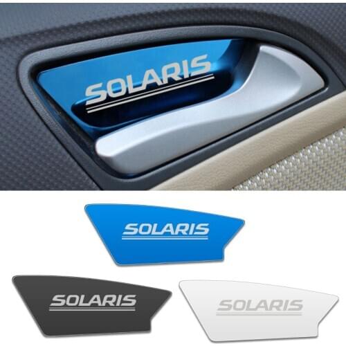 Car Styling Stainless Steel Door Inner Handle Bowl Sticker Handle Bowl Covers for Hyundai Solaris 10-16 Accessories