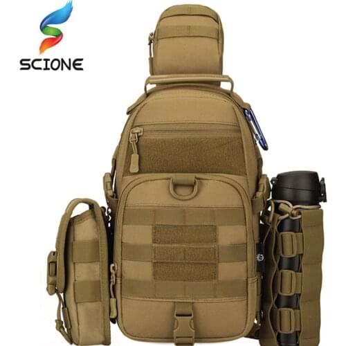 Tactical Sling Chest Bag 7.9" Laptop Waterproof Molle Military Backpack Camping Hiking Hunting Sport Molle Hand Bags XA172Y