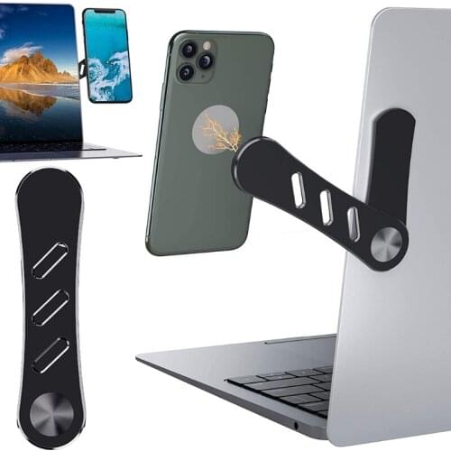 Creative Aluminum Magnetic Holder Laptop Extension Bracket Foldable Metal Paste Base Magnetic Laptop Mobile Phone Mount