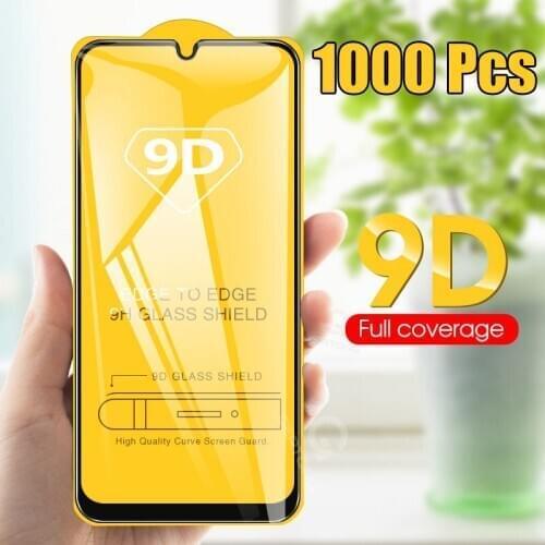 1000pcs 9D Tempered Glass Full Glue Cover Guard Film Screen Protector For OPPO A93 A94 A95 A72 A73 A74 A35 A53 A54 A55 F19 Pro