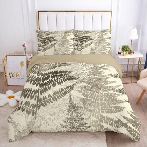 Green Leaves Bedding Set 3d Tropical Plant Twin Duvet Cover Flowers Home Textile Bedroom Comforter Cover Set