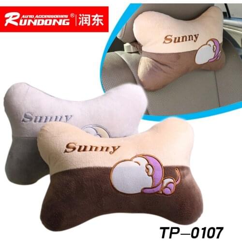 Winter fluffy car bone pillow cartoon car head monkey pillow car products single TP-0107