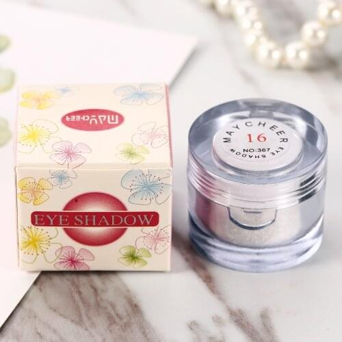 2 In 1 White Eye Shadow Powder Eye Make Up Face Brighten Highlighter Shining Shimmer Powder Pigment Single Color Eyeshadow