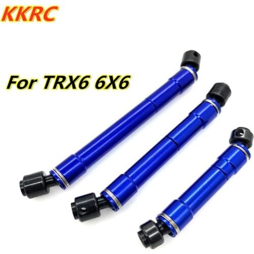3pcs CVD Front Middle Rear Drive Shaft Universal Joint for 1/10 TRAXXAS TRX6 G63 6X6 RC Car Upgrade Parts Accessories