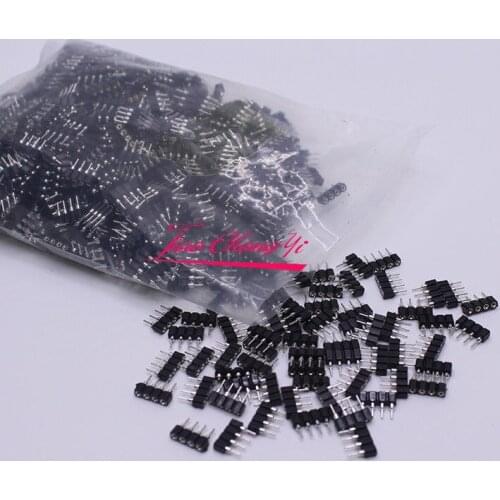 4pin white connectors needle connector male to female for RGB led strip new 100pcs