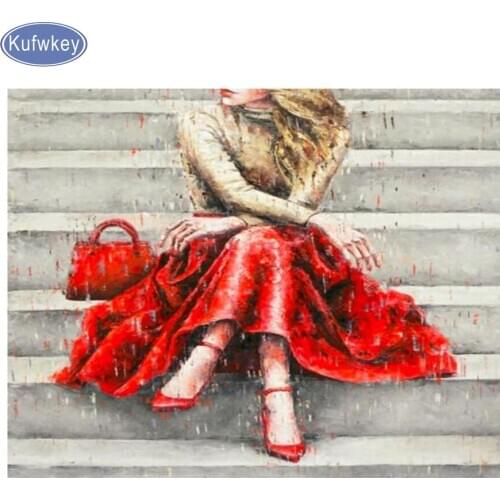 Diamond Embroidery sale Diamond painting"Fashionable woman" 3d picture full square Diamond mosaic painting rhinestone art