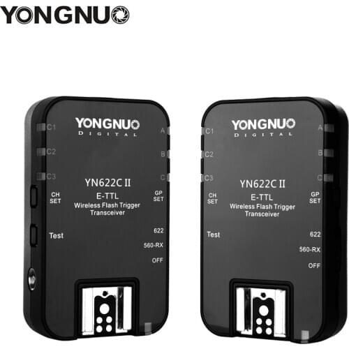 YONGNUO Wireless ETTL Flash Trigger YN622C II with High-speed Sync HSS 1/8000s for Canon camera