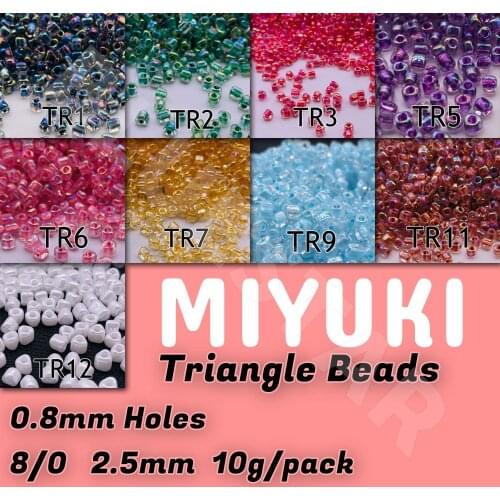 BLUESTAR MIYUKI triangle beads vintage glass bead 8/0 2.5mm jewelry accessories embroidery glass bead 10g/pack