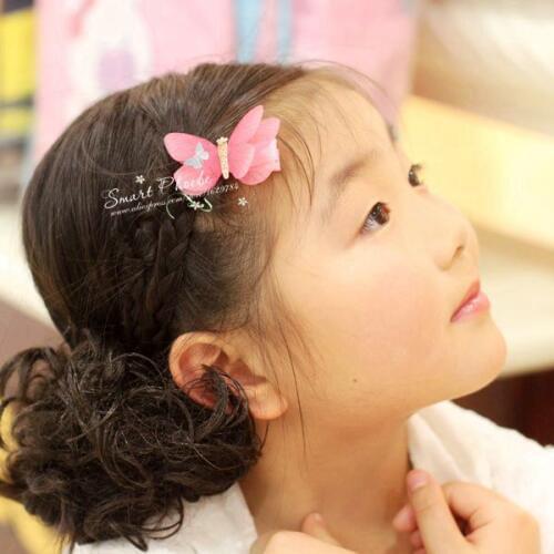 Boutique ins 24pcs Fashion 3D Cute Gauze Butterfly Hair Clips Glitter Butterfly Hairpins Princess Headwear Hair Accessories