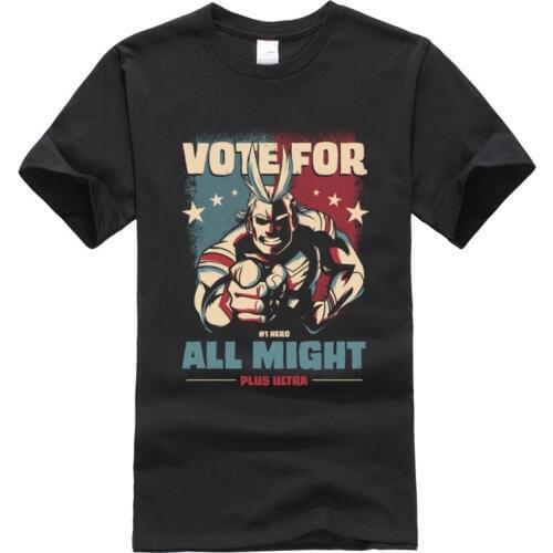 All Might President My Hero Academia T Shirt Trump Boku No Hero Academia Japanese Tshirt Boy Men Camiseta Harajuku Cotton